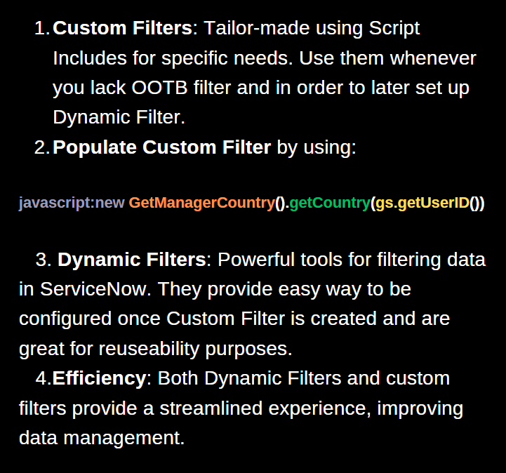 Unleashing the Power of ServiceNow's Dynamic Filters